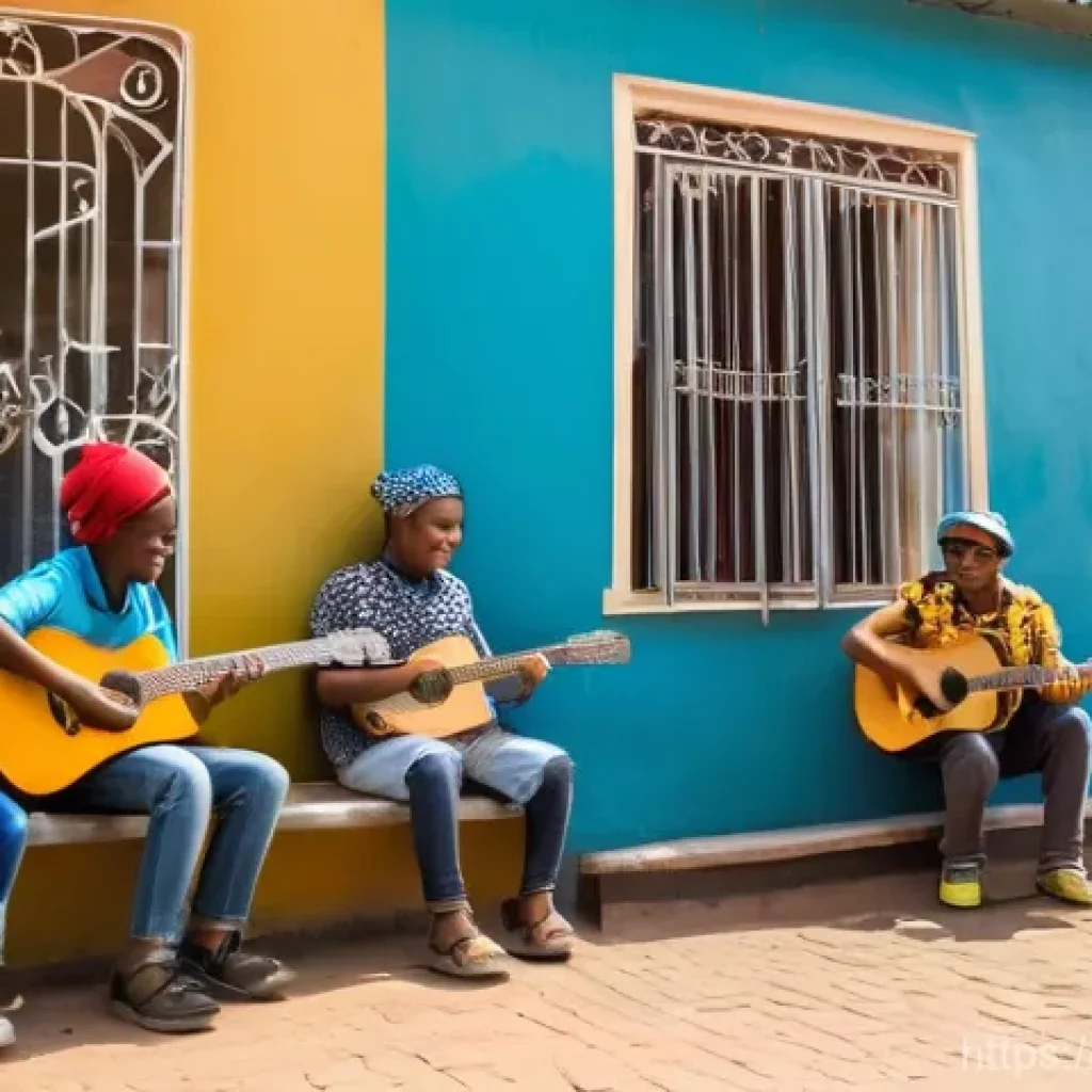 소웨토 타운십 투어 후기 - **Vibrant Vilakazi Street Community Gathering**

    A wide shot of Vilakazi Street in Soweto, bustl...