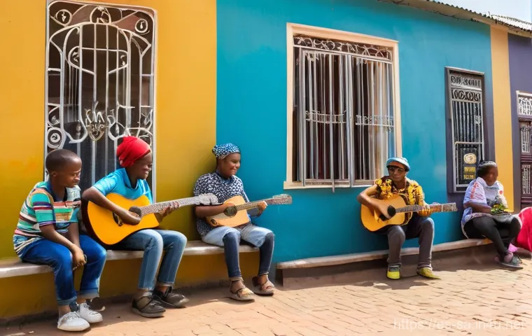 소웨토 타운십 투어 후기 - **Vibrant Vilakazi Street Community Gathering**

    A wide shot of Vilakazi Street in Soweto, bustl...